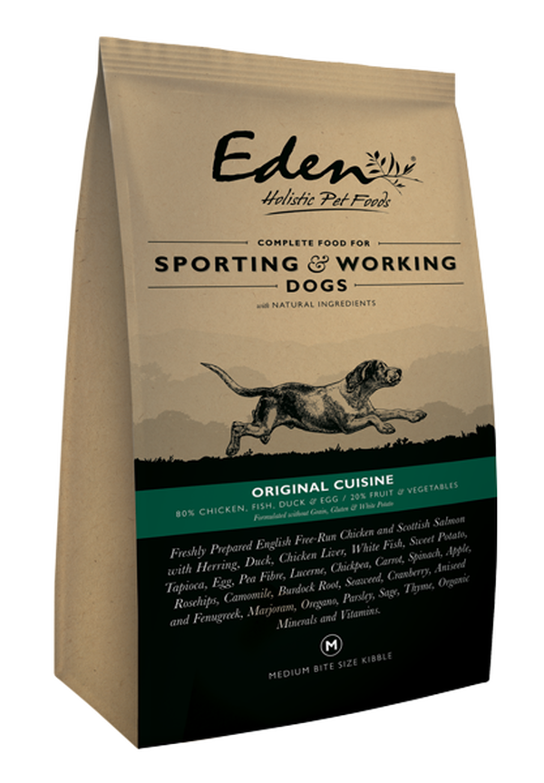 eden 8020 original cuisine working and sporting dog – za zelo aktivne pse – perutnina losos slanik