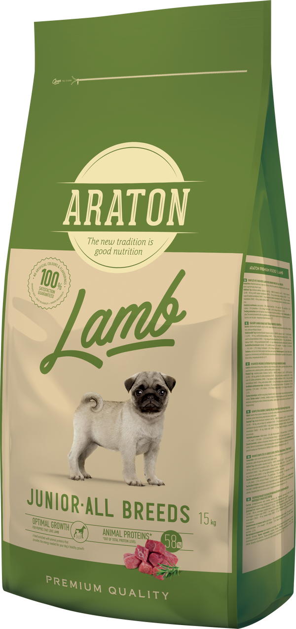 araton junior - za mlade pse vseh pasem - jagnjetina (varcno pakiranje)