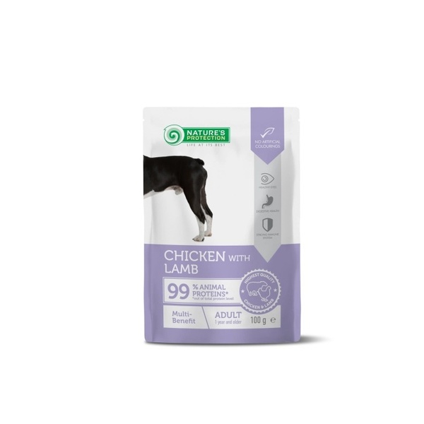 natures protection multi benefit - mokra hrana za pse - piscanec a jagnjetina