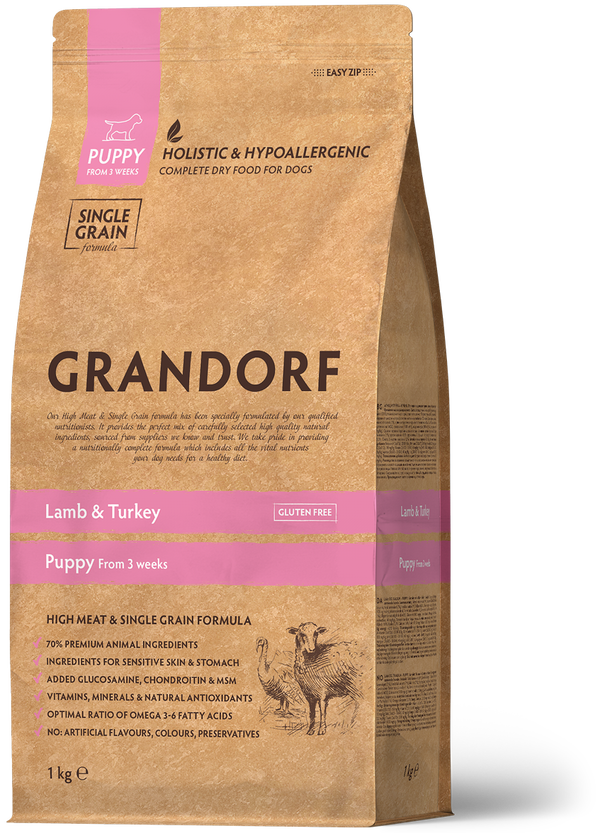 grandorf puppy lamb a turkey - za mladice ter breje in dojece samice - jagnjetina a puran