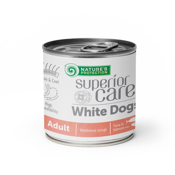 natures protection soup for white dogs - juha za pse z belo dlako - tuna in losos