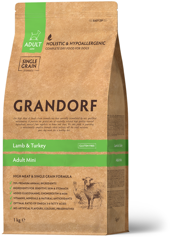 grandorf lamb a turkey mini - za odrasle pse manjsih pasem - jagnjetina a puran